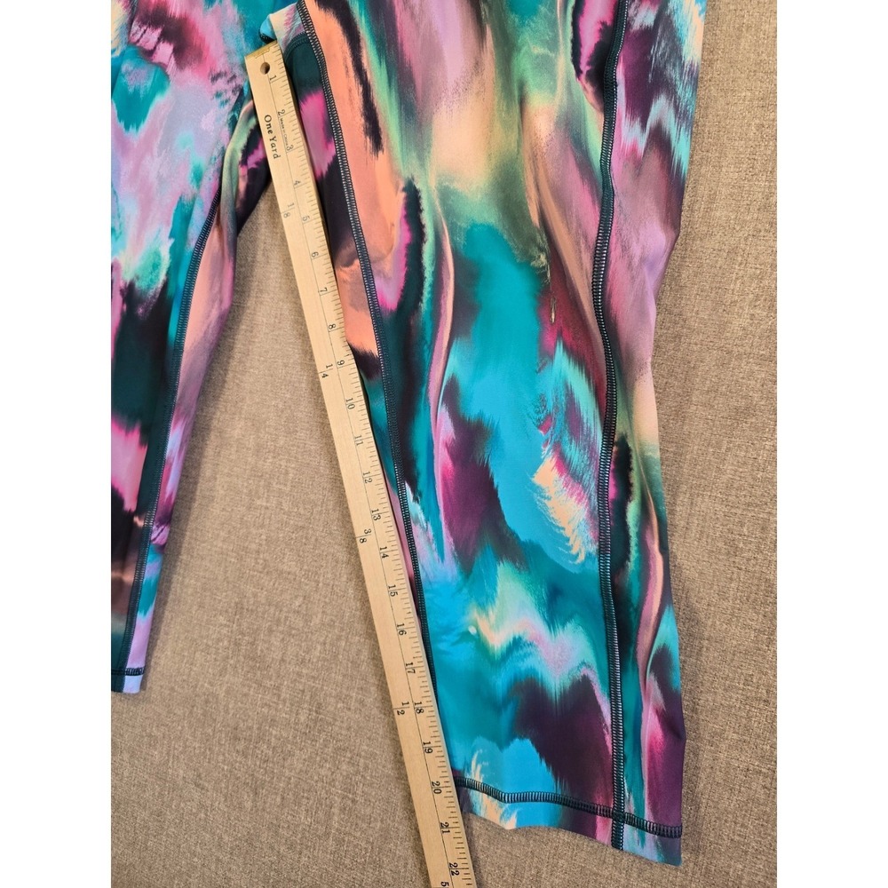 Tek Gear Ultrastretch Leggings Womens 1X Multicolor Abstract Pocket Yoga Pants - Picture 6 of 11
